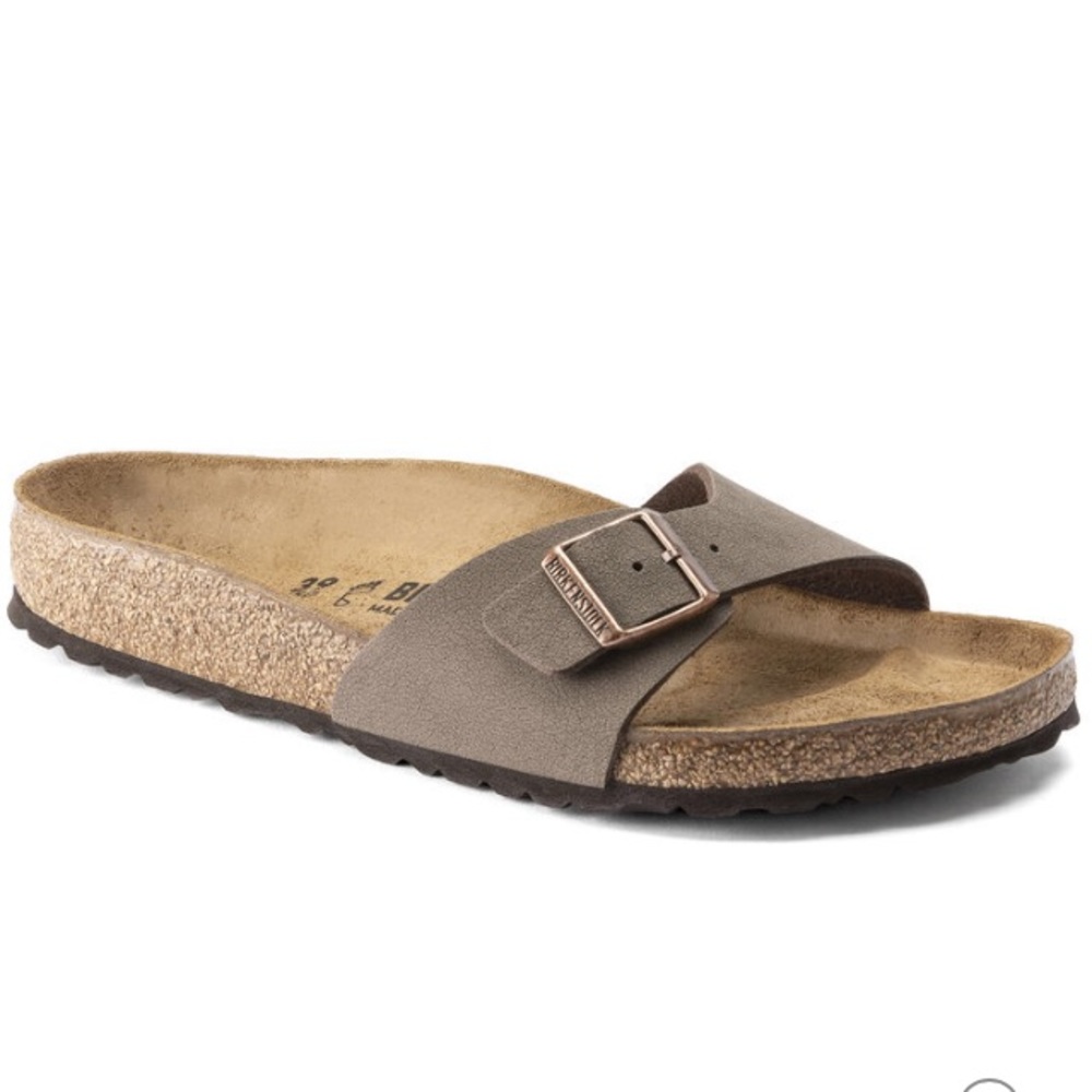 SOLD 💌 Birkenstock Madrid Leather Sandals Mocha - Picture 1 of 11